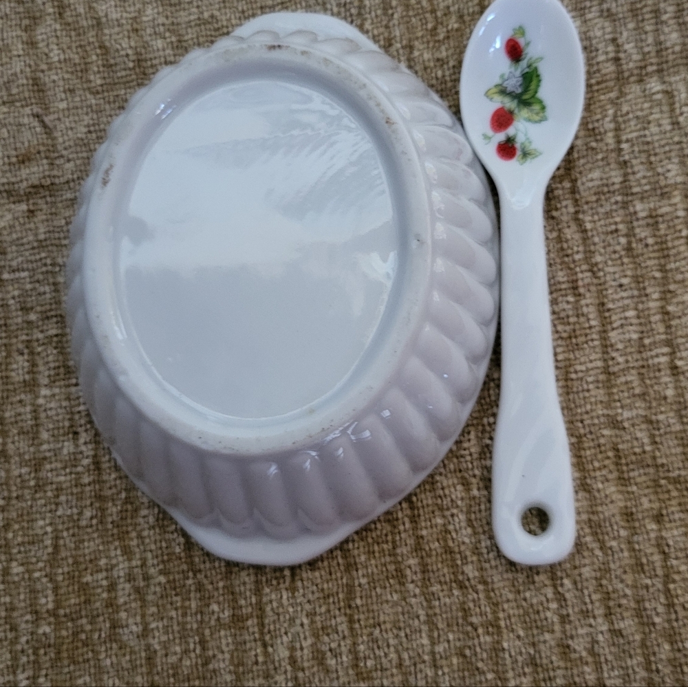 Vintage Ceramic Jam Jelly Condiment Holder Divided Cute Cottagecore Serving Dis - Picture 3 of 5